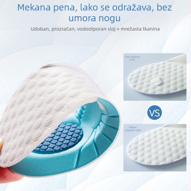 Dječje pjenaste uloške za cipele – prozračne, upijaju znoj, cijela uloška, model 0003, materijal Dali cotton
