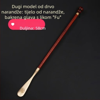 Rosewood Shoehorn with Copper Tip – Yingying Crafts, Wooden Ornament for Home, Modern Minimalist, Birthday Gift