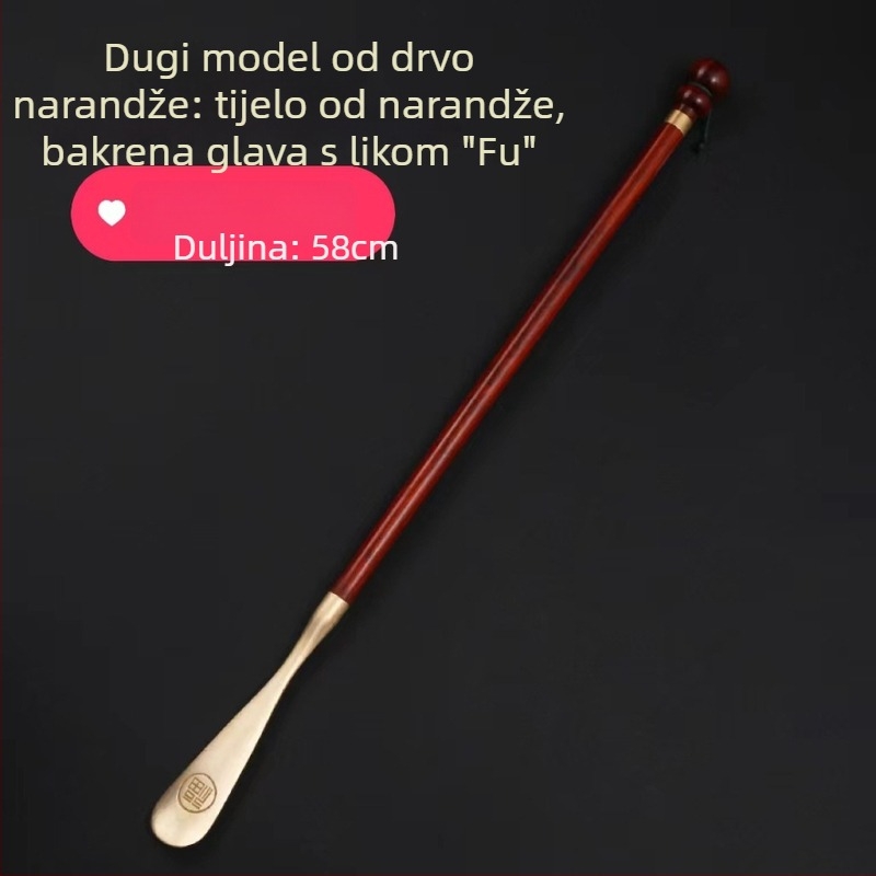 Rosewood Shoehorn with Copper Tip – Yingying Crafts, Wooden Ornament for Home, Modern Minimalist, Birthday Gift