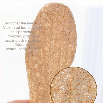 Loofah ulošci za tenisice, dezodorans, upijanje znoja, prozračni, puni dužine, protuklizni