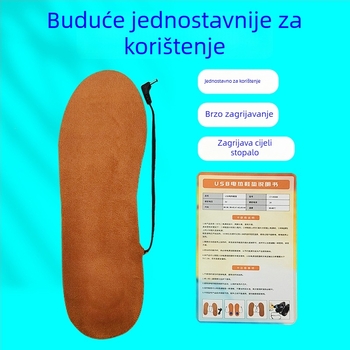 Zimske 5V USB grijaće uloške za cijelo stopalo, s plišanim podstavkom, vodootporne