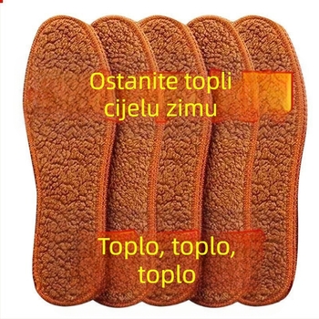 Zimske uloške s vlastitim zagrijavanjem – TPE, apsorpcija šokova, ugravirani uzorak, potpuna uloška, za platnene cipele, muškarci