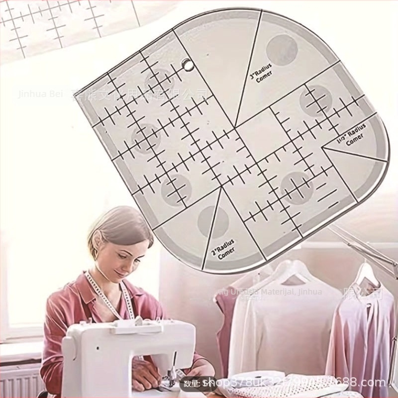 Akrilno višenamjensko šivačko pravilo za patchwork – DIY šablona s kotačnim nožem, model A6