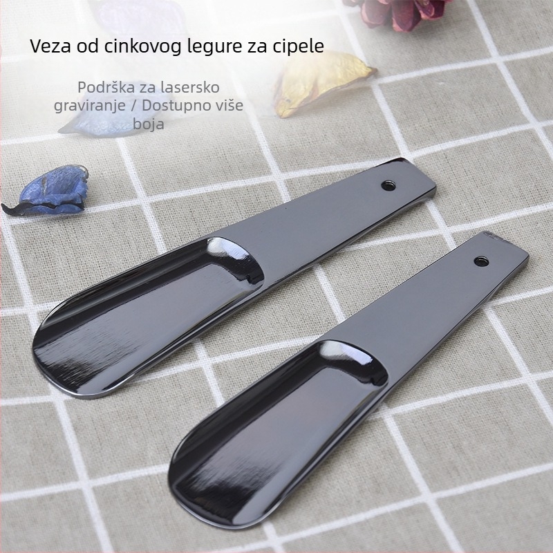 Independence zinc alloy curved-handle shoehorn
