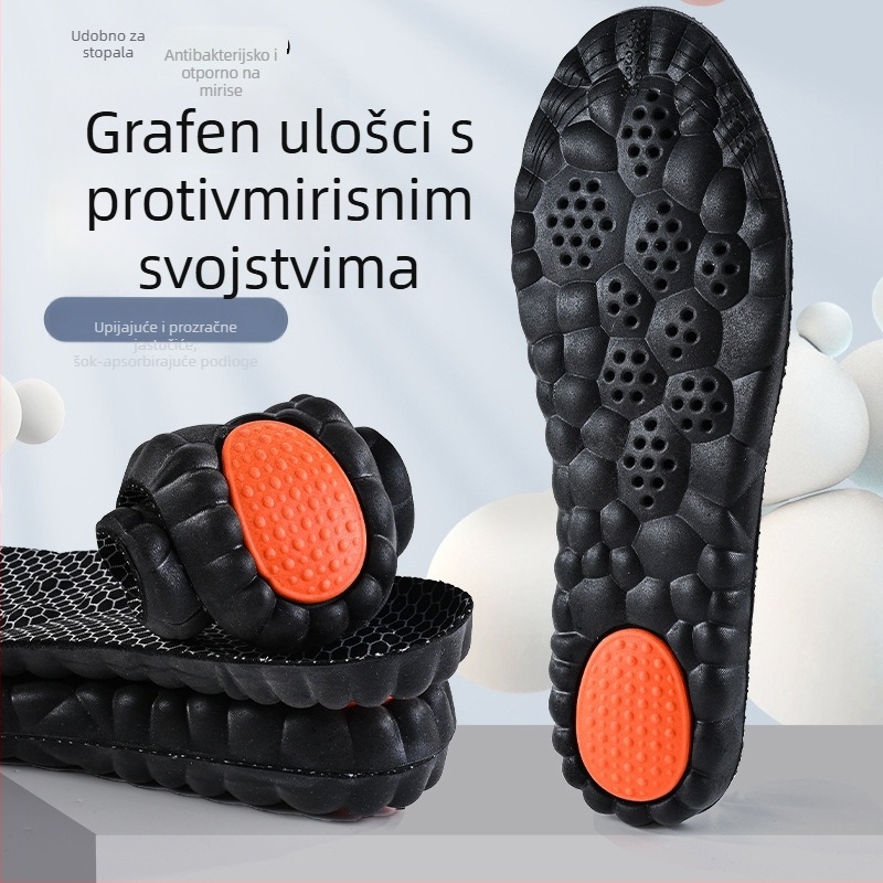 PU materijal, cijeli ulošak s grafenskim vlaknima – dezodorirajući, za košarku i badminton, unisex