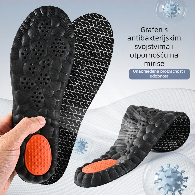 PU materijal, cijeli ulošak s grafenskim vlaknima – dezodorirajući, za košarku i badminton, unisex
