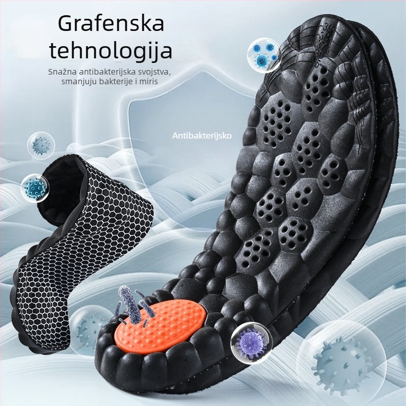 PU materijal, cijeli ulošak s grafenskim vlaknima – dezodorirajući, za košarku i badminton, unisex