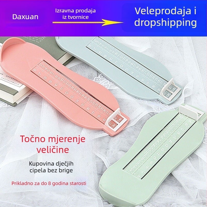 Mjerac za unutarnju duljinu stopala djece – Plastika, Brand Autonomy, Model Default Size, mjeri unutarnju duljinu stopala, za djecu 0-8 godina, kućna uporaba