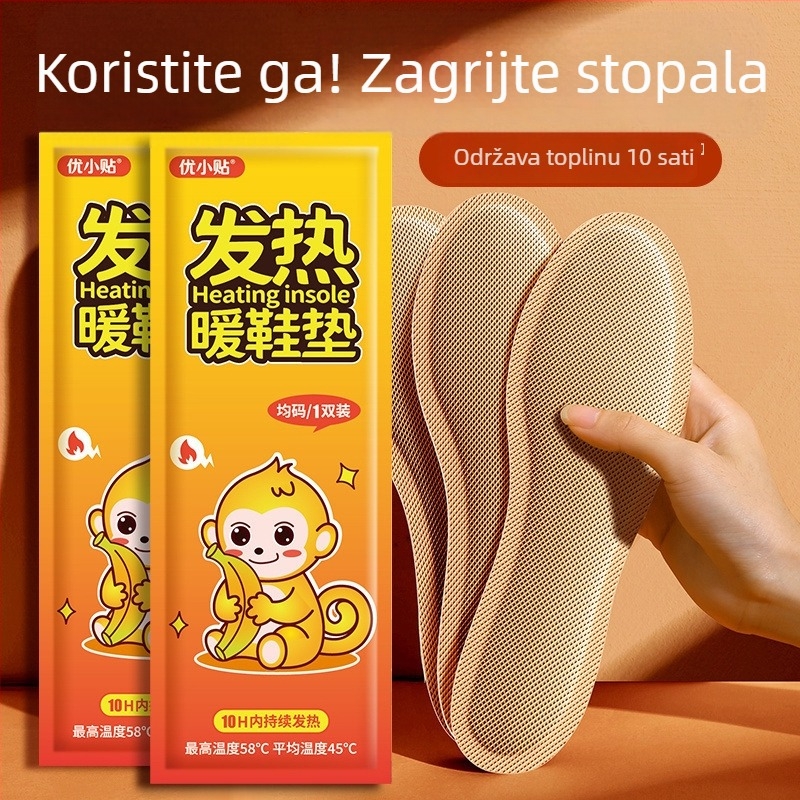 USB napajane grijane uloške za stopala, višepunktno grijanje, do 10 sati topline, za muškarce, papuče/ kućna obuća