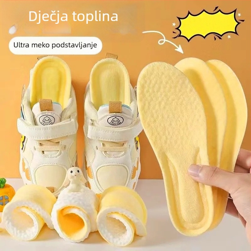 Dječji ulošci za cipele s flis podlogom, prozračni, protiv mirisa, upijaju znoj, cijeli ulošak, za zimske cipele
