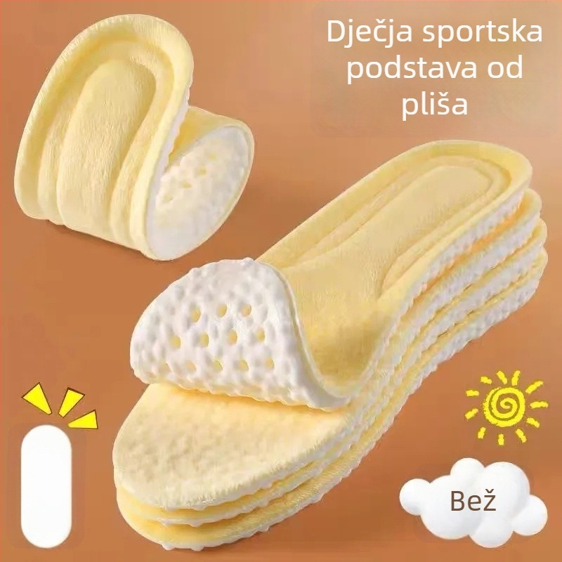 Dječji ulošci za cipele s flis podlogom, prozračni, protiv mirisa, upijaju znoj, cijeli ulošak, za zimske cipele