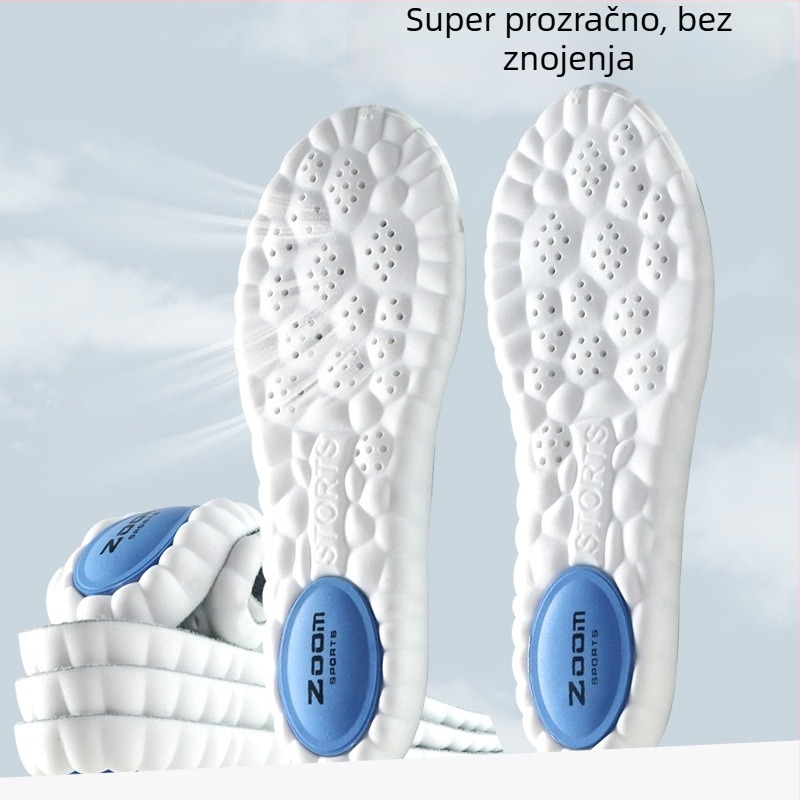 PU ulošak - prozračan, upija znoj, deodorant, ublažava udarce, cijeli ulošak za obuću