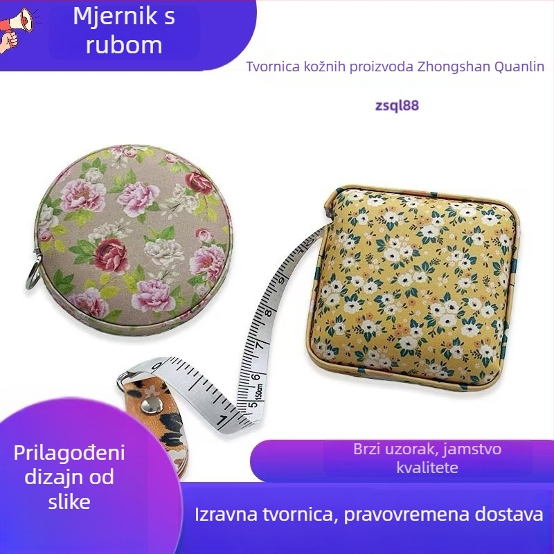 PU mjerač, mekana traka, mini, okrugli i kvadratni oblik, model QL-0926, raspon mjerenja 1,52 m, prilagodljivo