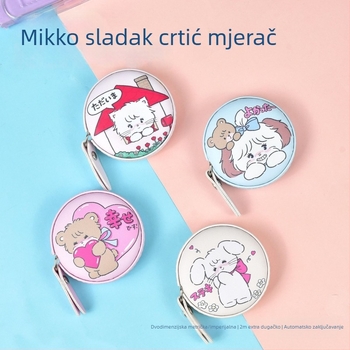 Meka mjerna traka za tijelo, mini prijenosna, raspon mjerenja 2 m, PU koža + vlaknasta traka + ABS; marka QL; model Aa2581; za kućnu svakodnevnu upotrebu