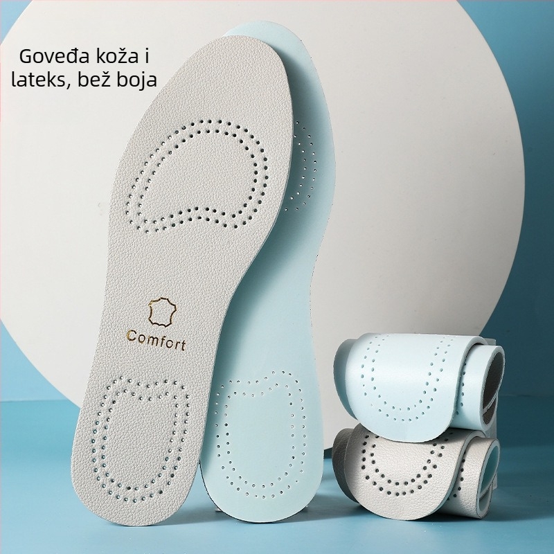 Uložci za obuću od prave kože i lateksa – unisex, upijaju znoj, prozračni, ublažavaju udarce, pogodni za sportske cipele, kožne cipele, čizme i casual obuću, sve sezone