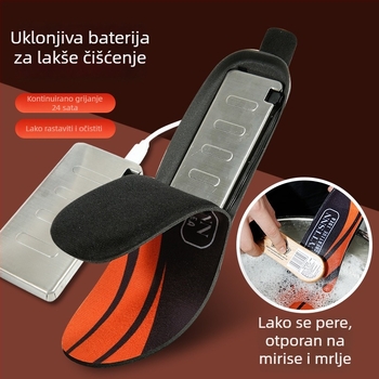 Punji ve grijaće uloške za cipele, pogodne za hodanje, daljinsko upravljanje temperaturom, zimski vanjski grijač za stopala