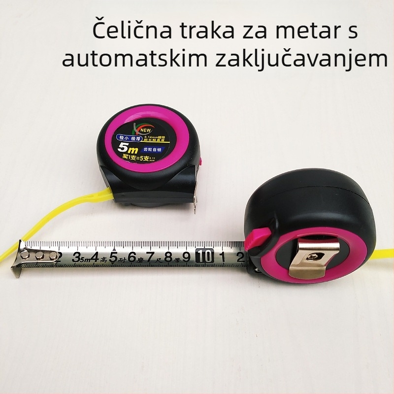 5 m nehrđajući čelični mjerni trak – inženjerska ravnala, otporna na habanje