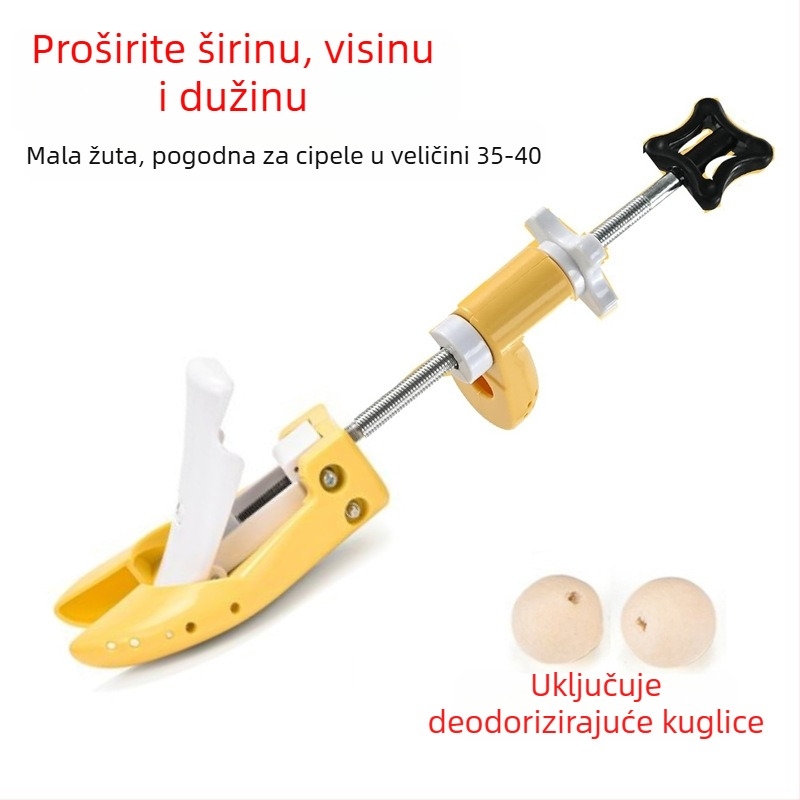 Ručni podesivi proširivač cipela za širenje i produženje gornjeg dijela; kompatibilan sa sportskim, kožnim, casual, toplim i tekstilnim cipelama; širi širinu i visinu kalupa