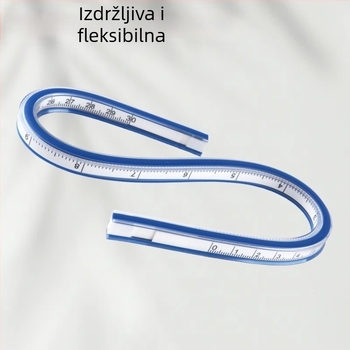 Fleksibilni mjerač u obliku zmije s krivom skalom, plastika, model DCZ-SC-1500, pakiranje 100 kom., mogućnost prilagodbe