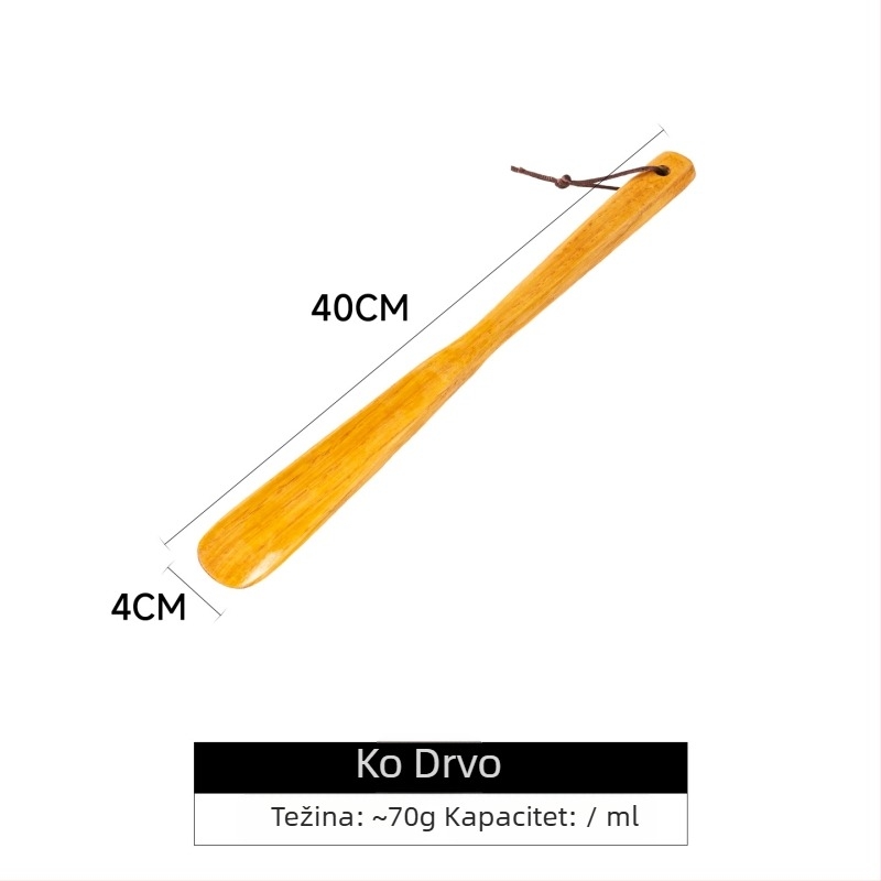 Drvena cipnja s dugim drškom za trudnice i starije osobe – kućna i hotelska upotreba, svakodnevni stil