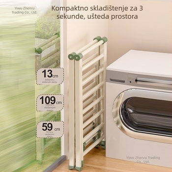 Sklopiva sušilica za odjeću bez montaže, podna, od ugljične čelika, za odjeću i hlače