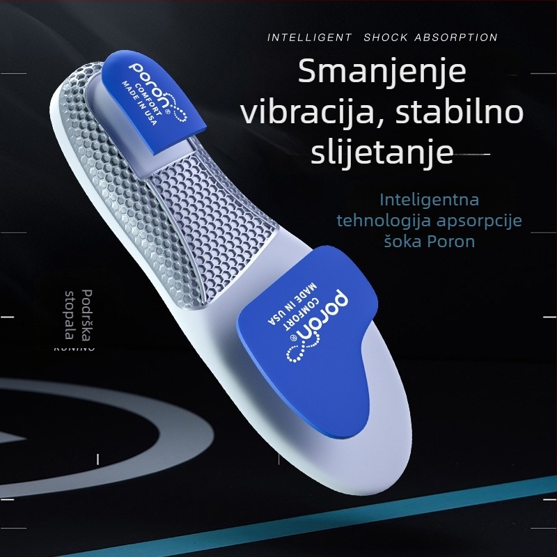 PORON sportska uložak za tenisice – unisex, cijeli ulošak, PU+TPU+PORON ublažavanje, uporaba tijekom cijele godine
