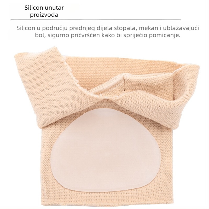 Zaštita hallux prsta Slip-On s prednjim jastučićem dlana — elastičan debeo dizajn, pogodno za tenisice, kožne cipele i čizme