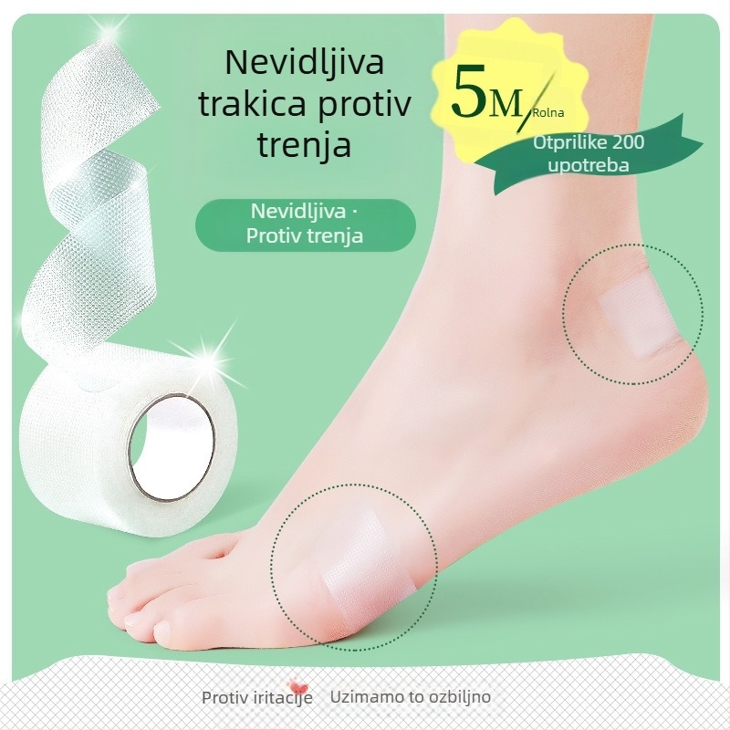 Nevidljiva zaštitna pločica za petu i zaštitna traka za prste za visoke pete — prozirno, nevidljivo, pogodno za visoke pete, tenisice, čizme; Marka: British head