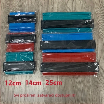 Konturni mjerač, Profilirajuće ravnalo, ABS materijal, Model: Radian ruler, Pakiranje: 100 kom., Opseg mjerenja: Nepravilni