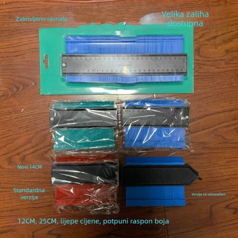Konturni mjerač, Profilirajuće ravnalo, ABS materijal, Model: Radian ruler, Pakiranje: 100 kom., Opseg mjerenja: Nepravilni