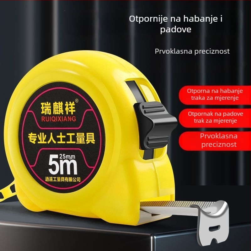 Metalna mjeračka traka u kućištu, debelo tijelo, izdržljiva i otporna na habanje, visoke preciznosti, za kućnu i građevinsku upotrebu