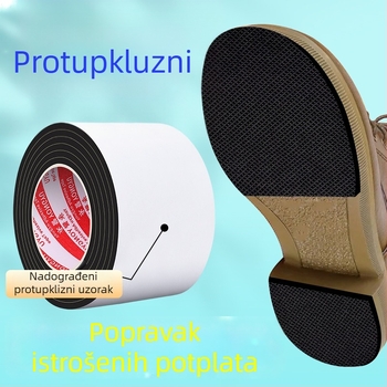 Reljefna EVA potplata s ljepilnim protukliznim naljepnicama, rolna forma, duljina 2 m, debljina 4 mm, širina prilagodljiva.