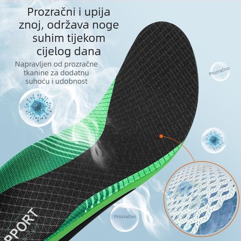 Ortopedski ulošci za potporu luka, EVA materijal, model B72, cijeli ulošak, pogodan za kožne cipele, čizme, svakodnevne cipele, radne cipele i papuče