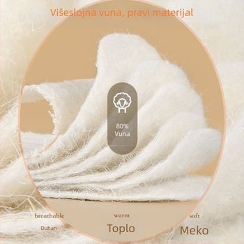 Uložak za cipele od vunenog filca - cijeli dužina, toplinska izolacija, unisex