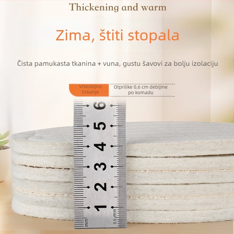 Uložak za cipele od vunenog filca - cijeli dužina, toplinska izolacija, unisex