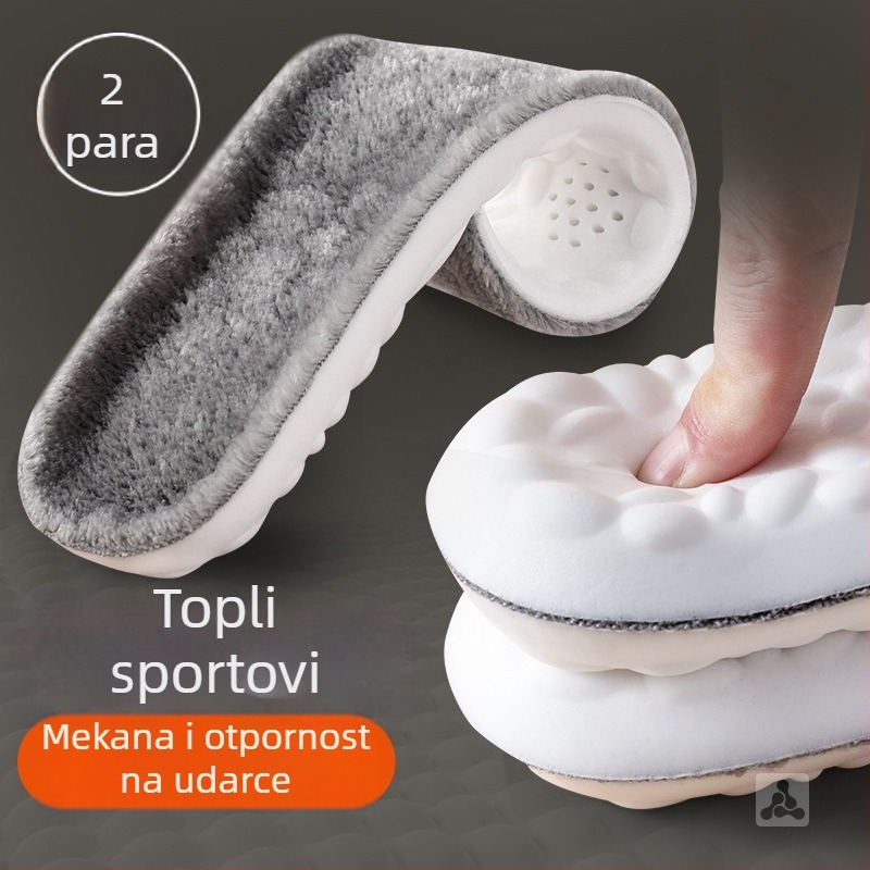 Topla uložna tabanica s flisom, debela, upija znoj i deodorira; zima; unisex; pogodna za tenisice, kožne cipele i čizme