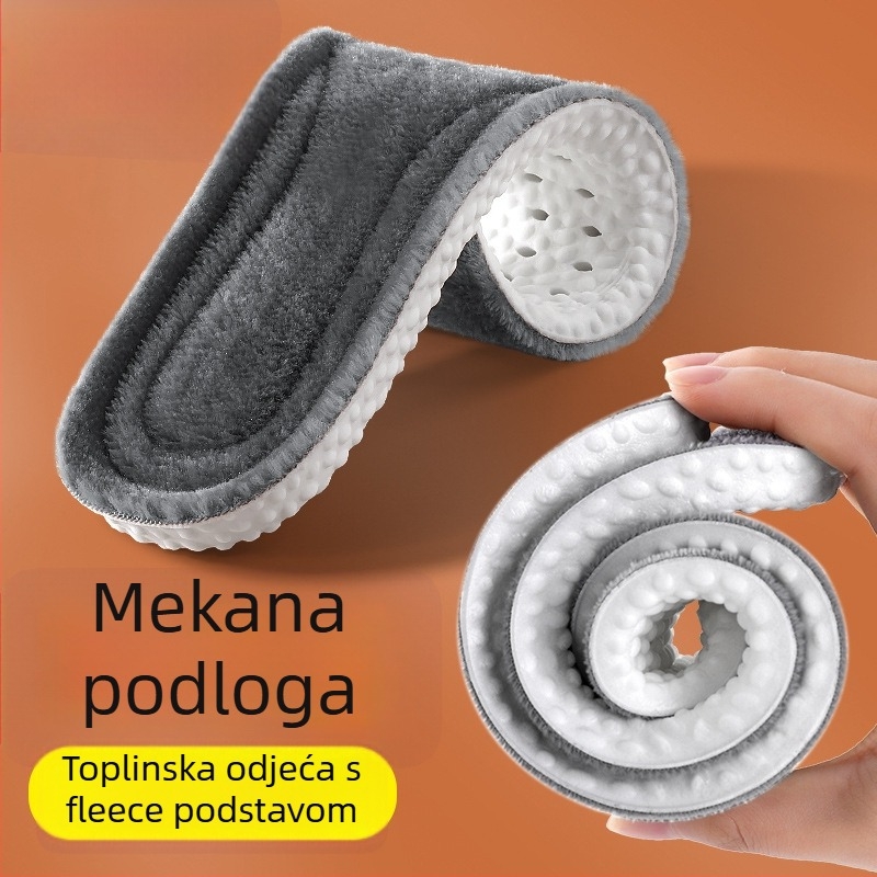 Topla uložna tabanica s flisom, debela, upija znoj i deodorira; zima; unisex; pogodna za tenisice, kožne cipele i čizme