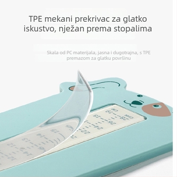 Dječji mjerač dužine stopala, ABS, Model 006, raspon 0–19 cm, Pakiranje 100 kom.