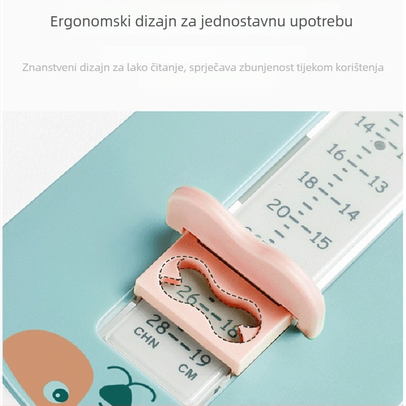 Dječji mjerač dužine stopala, ABS, Model 006, raspon 0–19 cm, Pakiranje 100 kom.