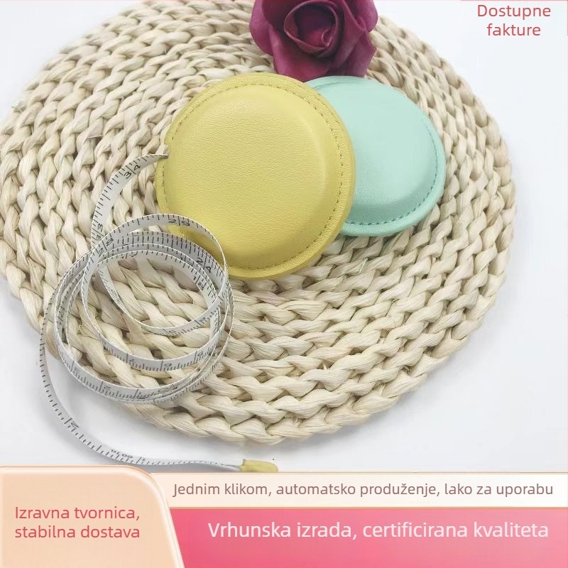 Kružna mjerač od PU kože, mini prijenosni, raspon mjerenja 1,5 m, licenciirana privatna oznaka i prilagođeni logo, pakiranje 500 komada