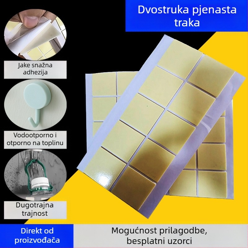 Dvostrano ljepljiva kuka za zid od PE pjene, visoka viskoznost, silikonovo ljepilo, pogodna za dno bočice parfema
