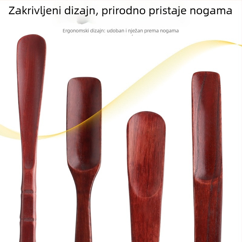Drvena obućarska pomagala s dugim držalom, ravno držanje, za trudnice i starije, sve godišnje korištenje