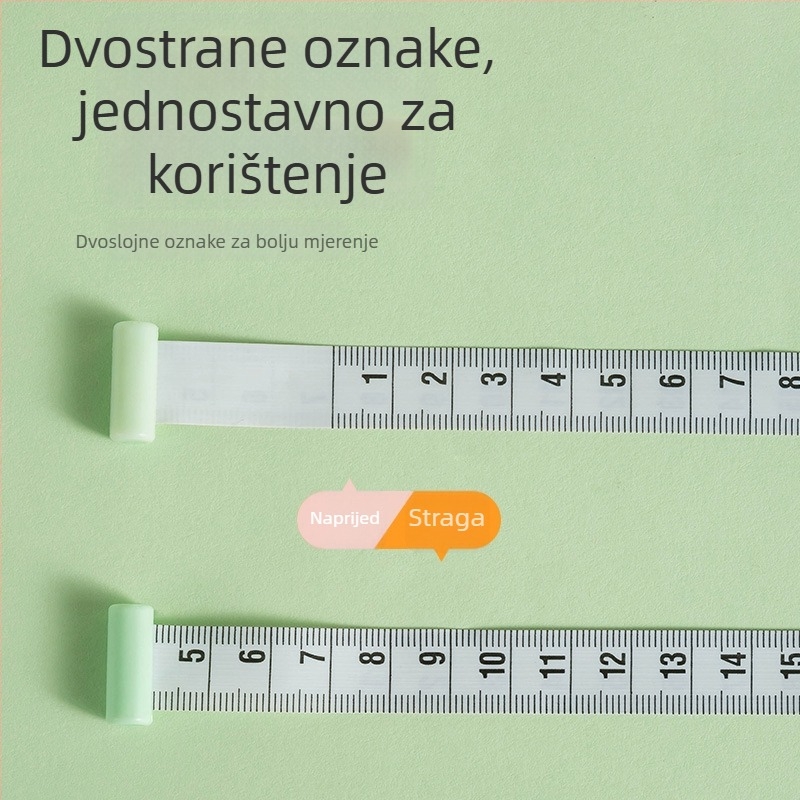 Mjerač trake u obliku mačje šape – PP materijal, model RY5512, mjeri obim struka, glave, prsa i kukova
