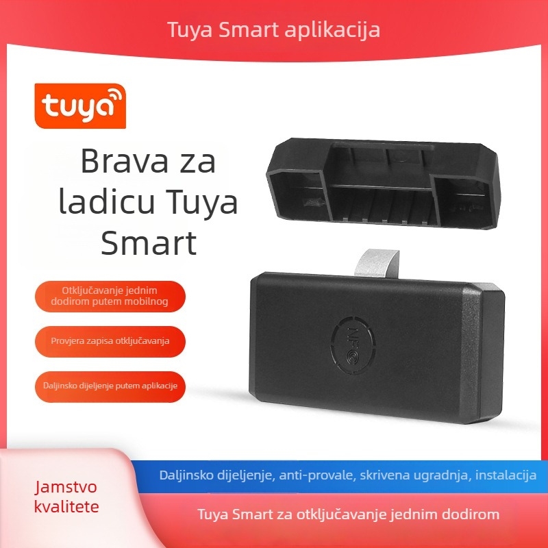 Brava za ladicu ormarića za dokumente s Bluetooth upravljanjem putem aplikacije i daljinskim otključavanjem, ABS materijal, model B-P-08