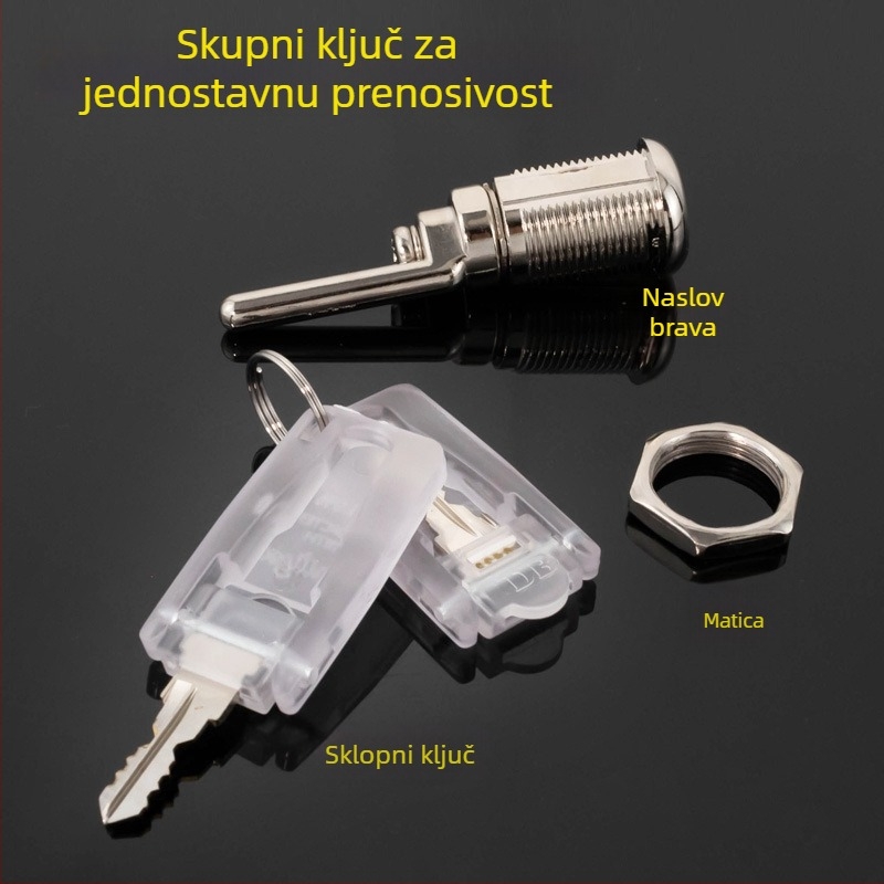 Brava za ladice s povezivanjem za arhivski ormar, legura cinka, model 9320-25, marka Big shell, moderan minimalistički stil