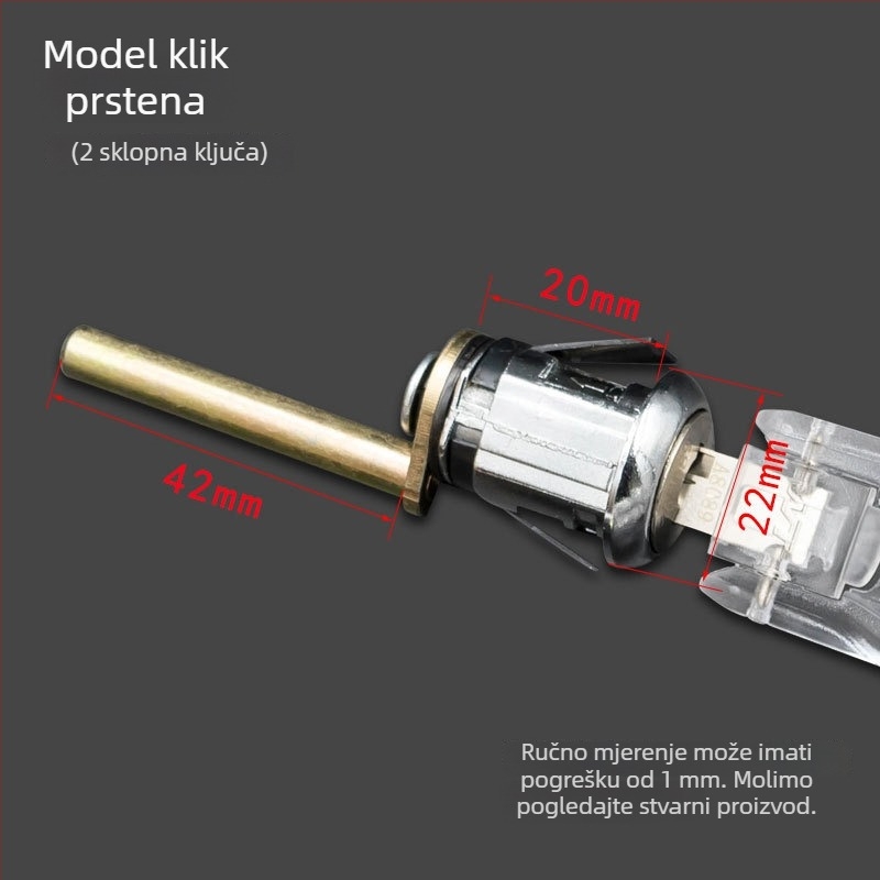 Brava za ladice s povezivanjem za arhivski ormar, legura cinka, model 9320-25, marka Big shell, moderan minimalistički stil