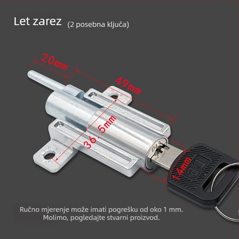 Brava za ladice s povezivanjem za arhivski ormar, legura cinka, model 9320-25, marka Big shell, moderan minimalistički stil