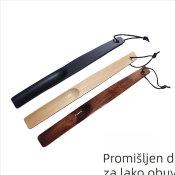 Drveni cipohvat i četka za odjeću s dugim držalom — Brand Trendy, Model Clothes brush and shoehorn