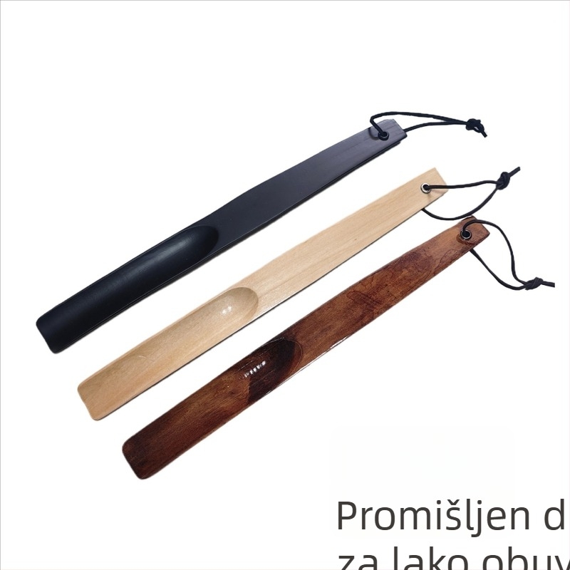 Drveni cipohvat i četka za odjeću s dugim držalom — Brand Trendy, Model Clothes brush and shoehorn