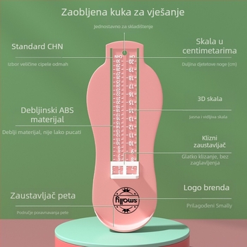 Mu Meng dječji mjerni alat za duljinu stopala – PVC, model 001, pogodan za tenisice, čizme, sandale, casual cipele i papuče; cijelogodišnja upotreba